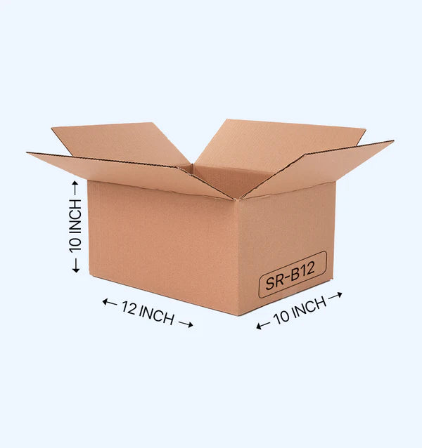 Buy Corrugated Boxes, 10x10x12 Inches - Pack Of 25