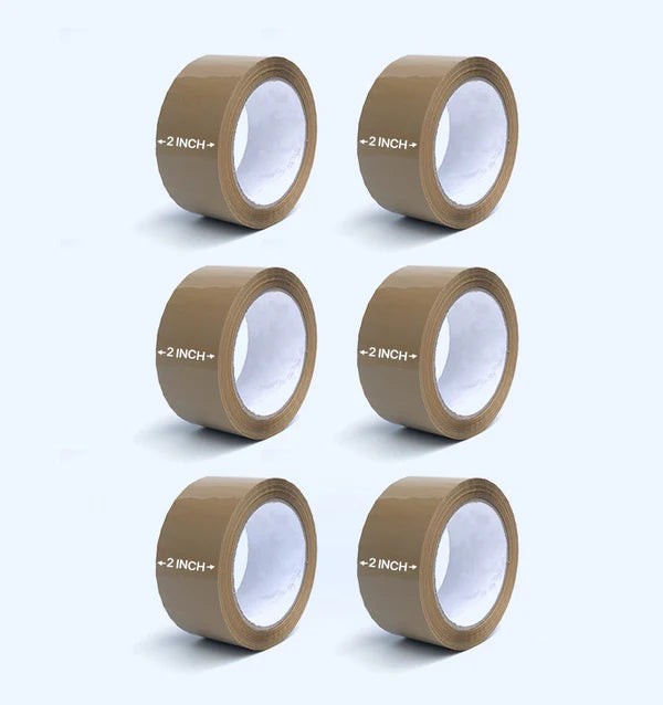 Buy Brown Tapes For Packaging - 2 Inches X 100 Meters (Pack Of 6)