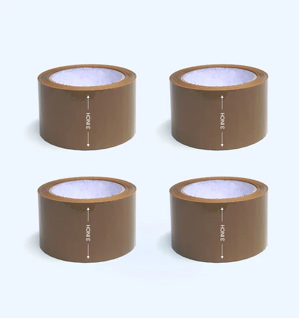 Buy Brown Tapes For Packaging, 3 Inches X 65 Meters (Pack Of 4)