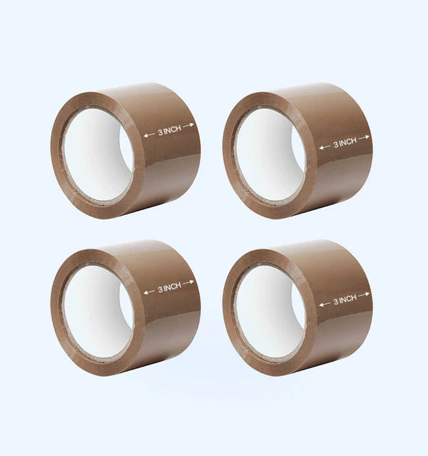 Buy Brown Tapes For Packaging - 3 Inches X 100 Meters (Pack Of 4)