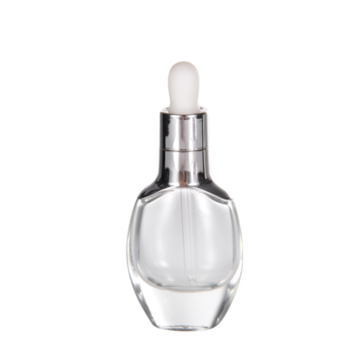 30ml flat perfume bottle with dropper cap 1oz empty
