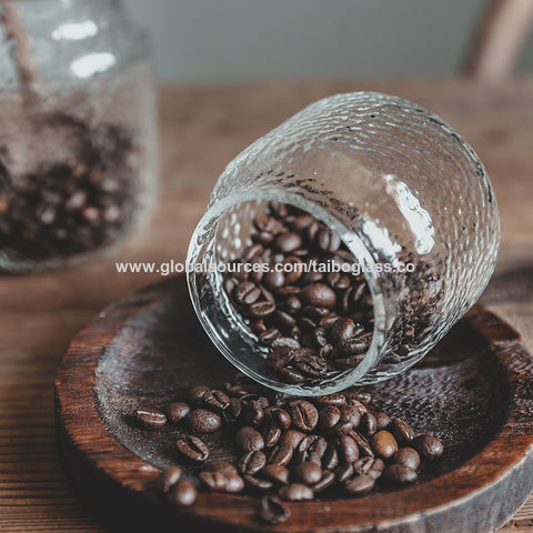 Hammer-grained glass storage jar Kitchen food jar